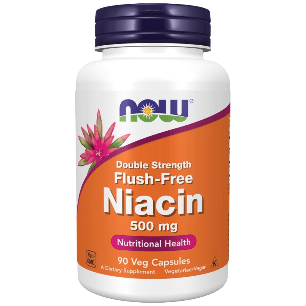 Niacine sans rinçage 500 mg | Double résistance - 180 capsules