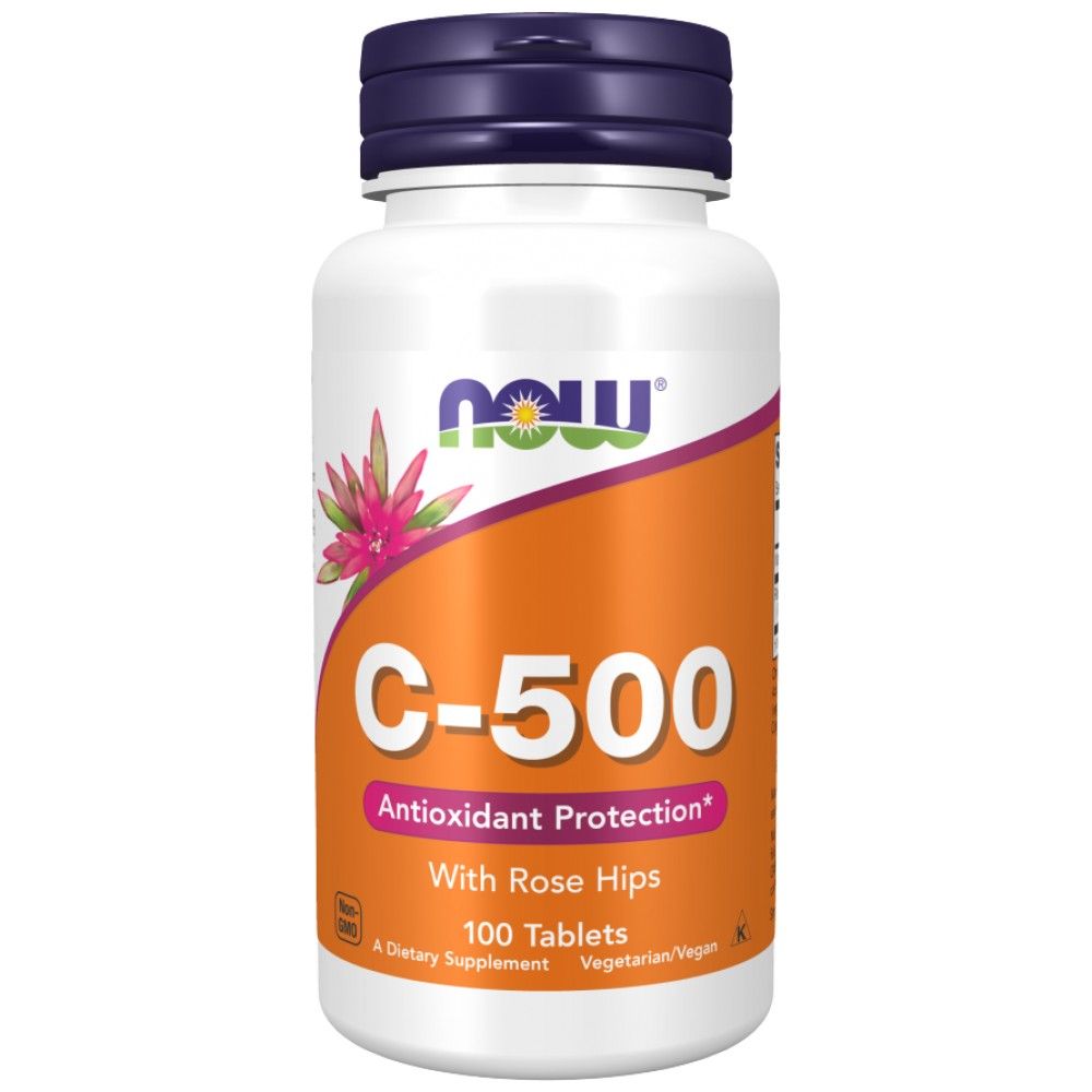 Vitamine C-500 avec des hanches roses - 100 comprimés