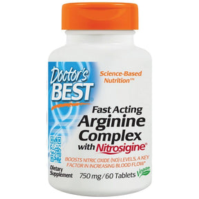 Fast Acting Arginine Complex | With Nitrosigine 750 mg - 60 Tablets - Nutra Best Europe