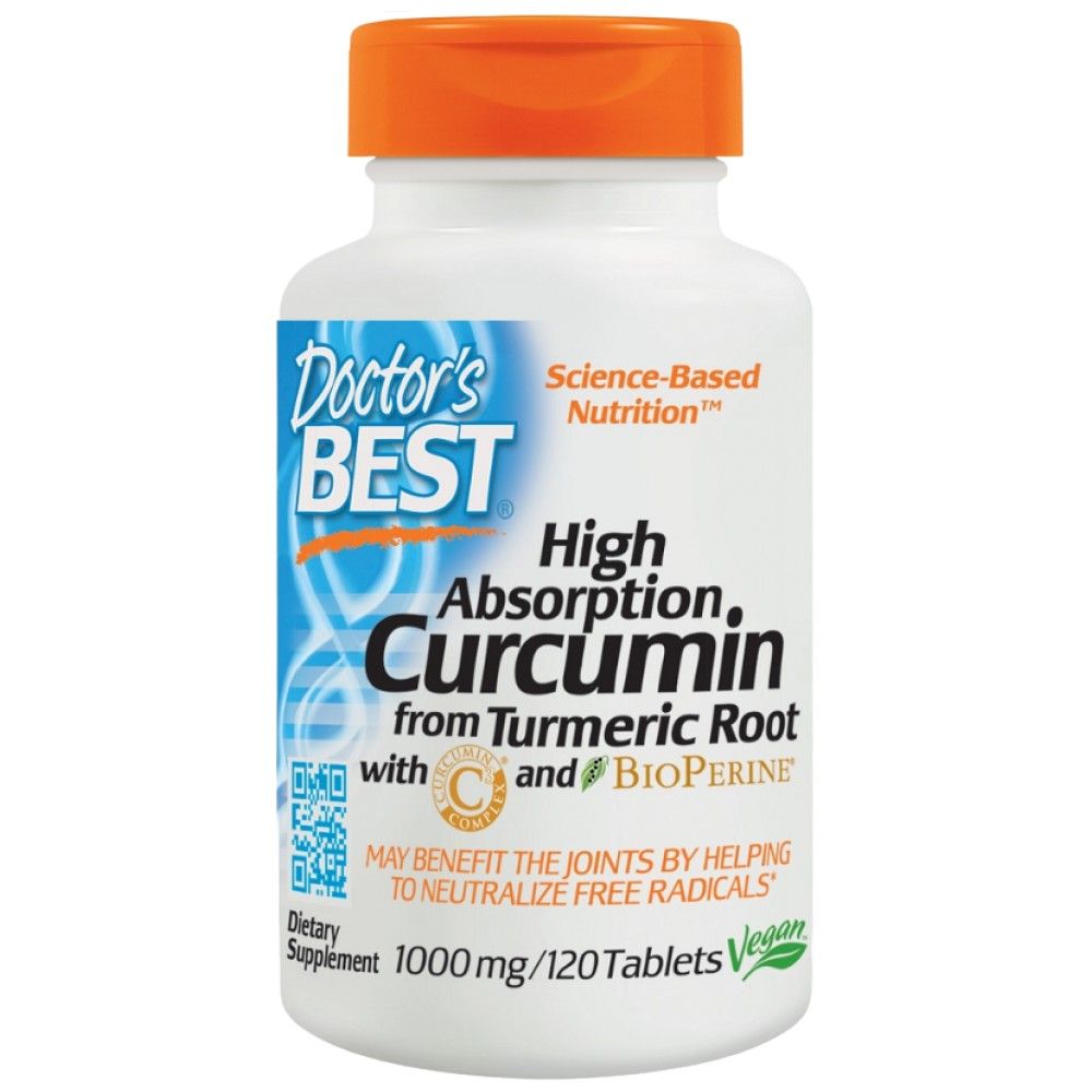 Curcumine d'absorption élevée 1000 mg | Avec complexe C3 et biopérine - 120 comprimés