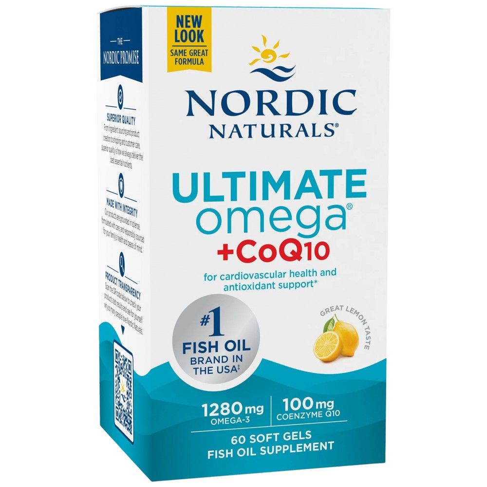Omega ultime 1280 mg + COQ10 - 60 capsules de gel