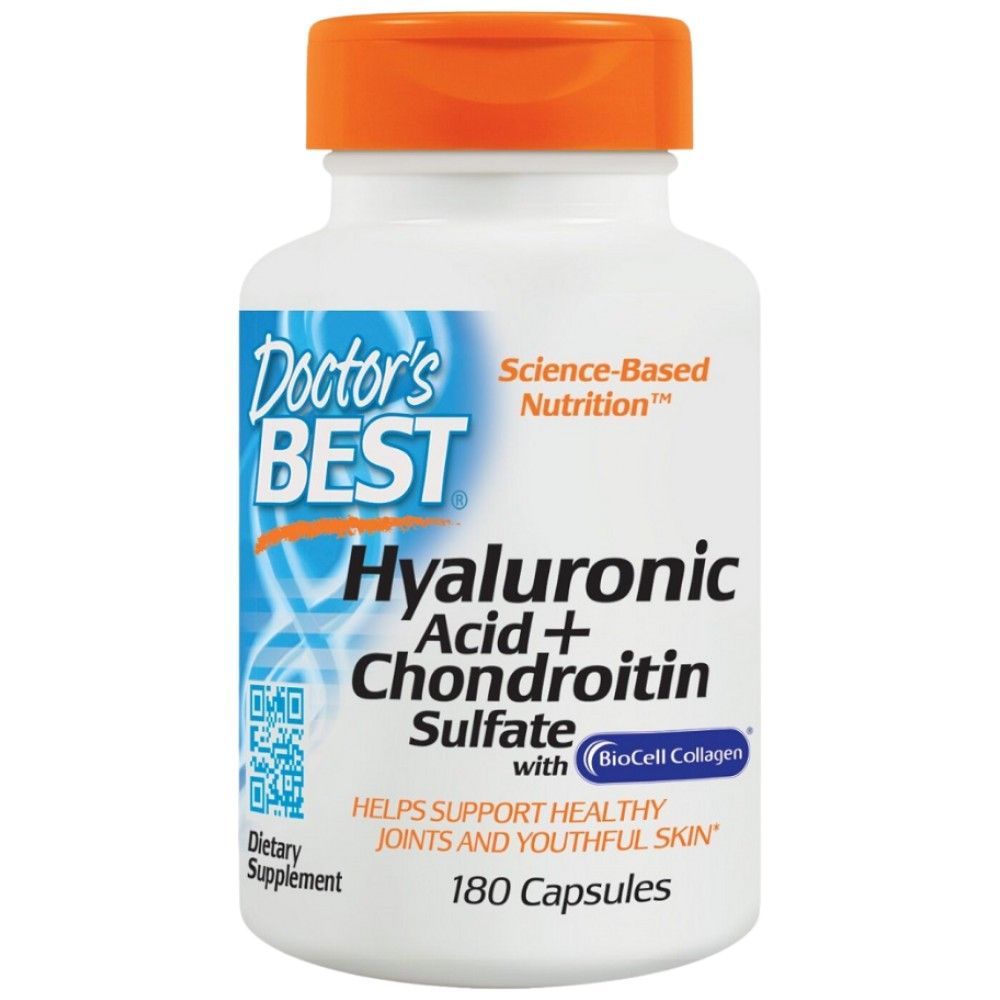 Meilleur acide hyaluronique + sulfate de chondroïtine/avec collagène biocell - 180 capsules