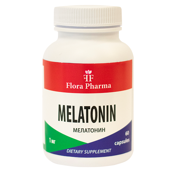 Mélatonine 1 mg/60 capsules, 60 doses/Flora Pharma
