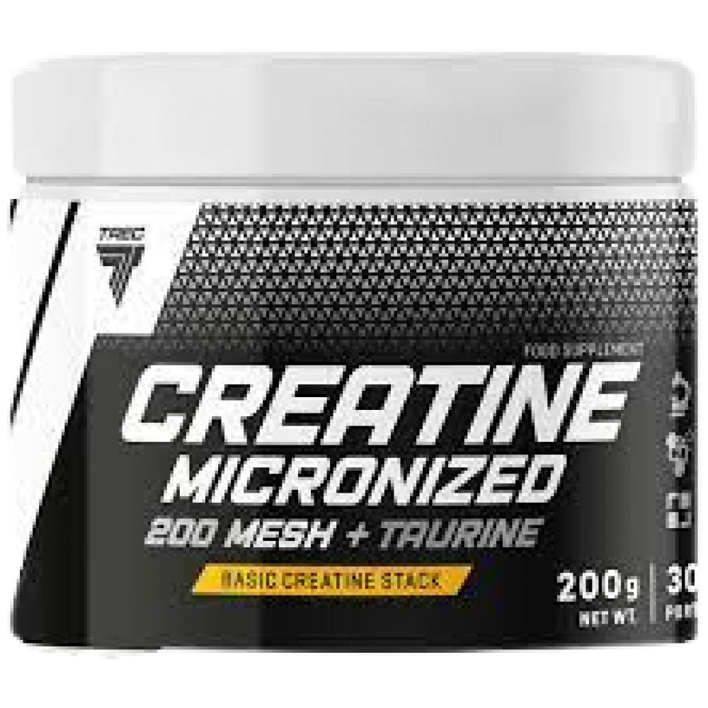 Créatine micronisée 200 maille + taurine | Poudre monohydrate de créatine de haute qualité - 200 grammes
