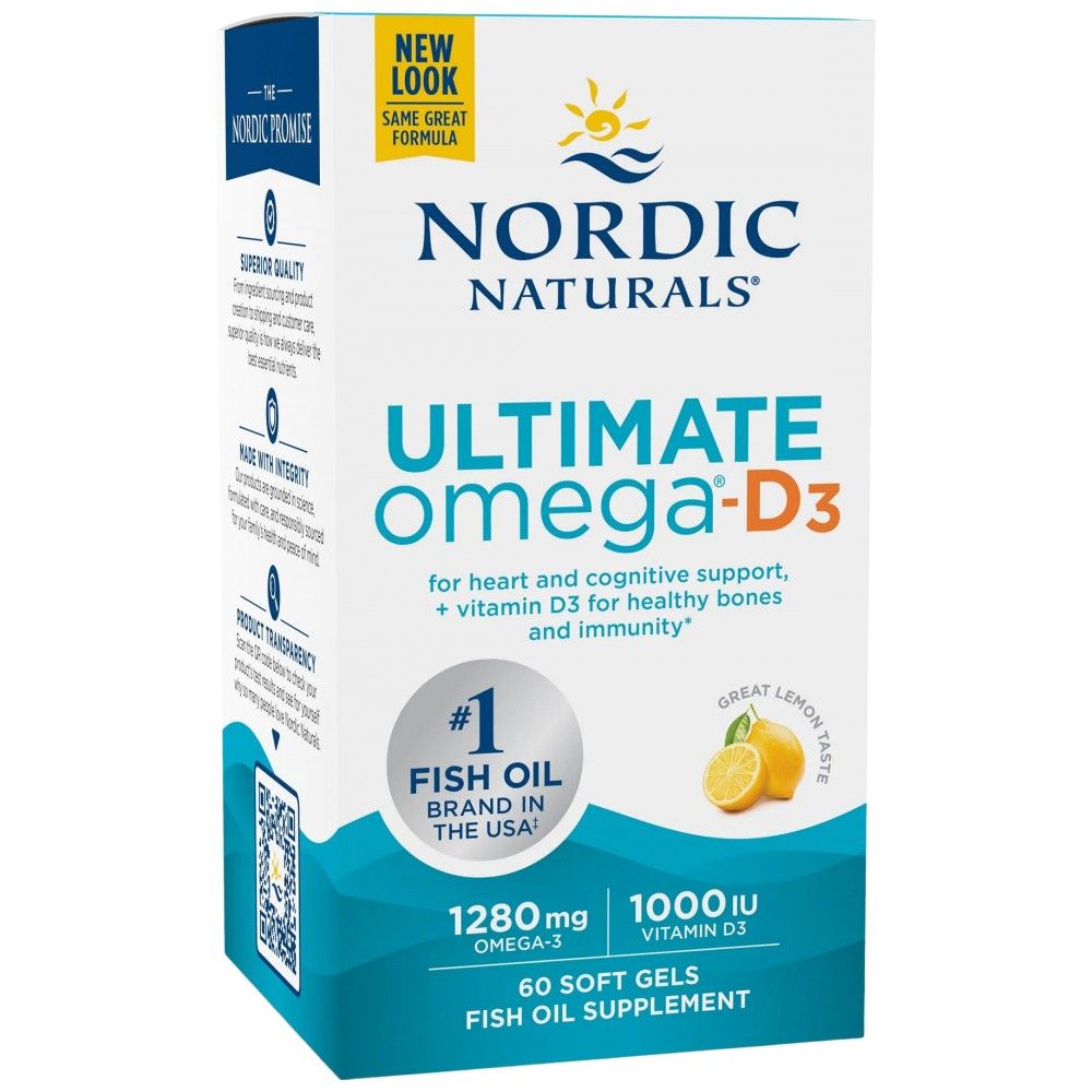 Omega-D3 ultime 1280 mg - 60 capsules de gel