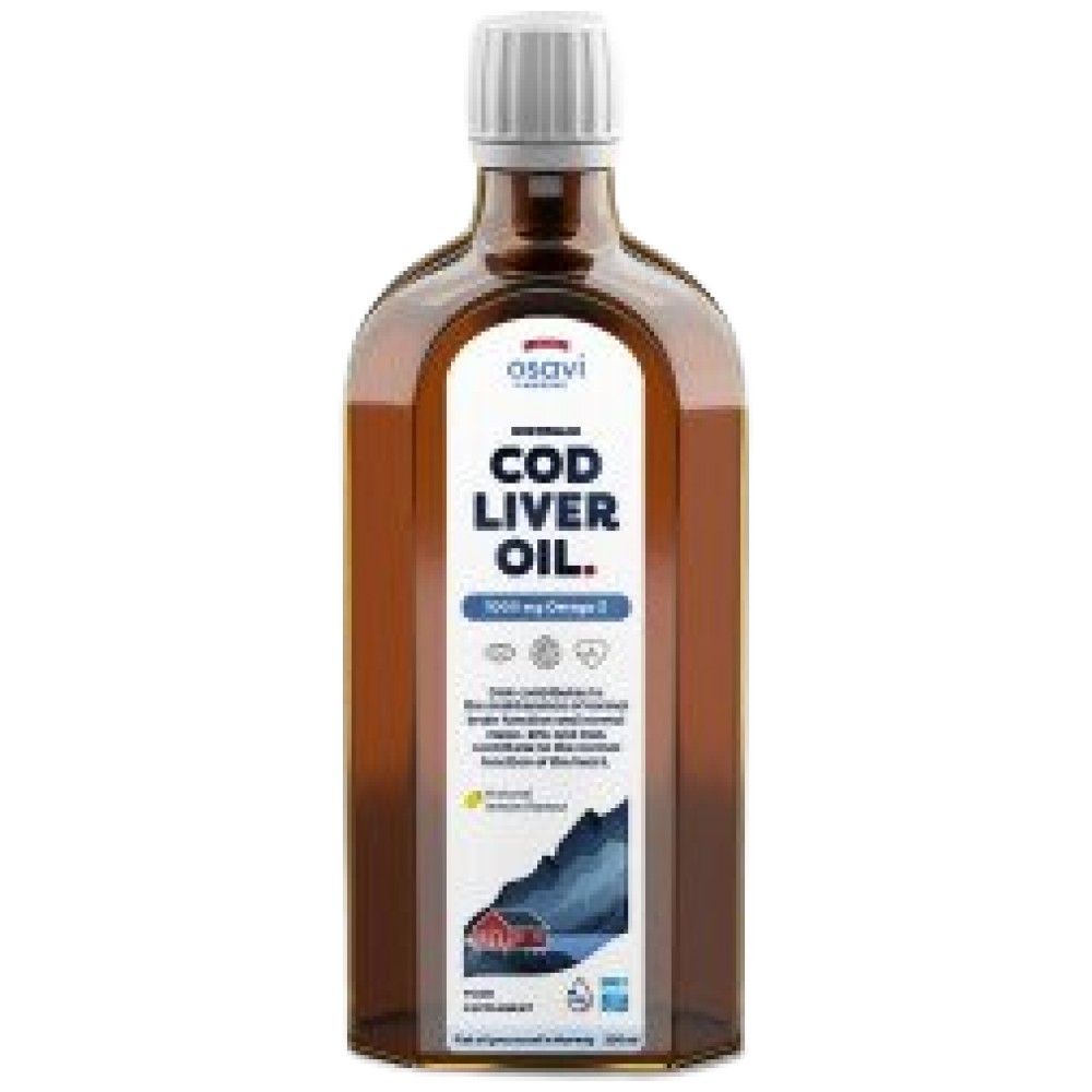 Huile de foie de morue norvégienne | Différentes saveurs liquide oméga - 250 ml