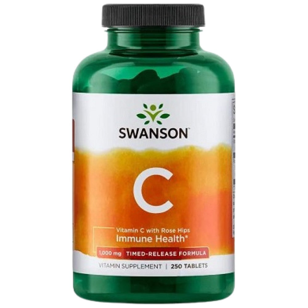 Vitamine C à libération chronométrique 1000 mg | Avec Rose Hips 250 bouteilles