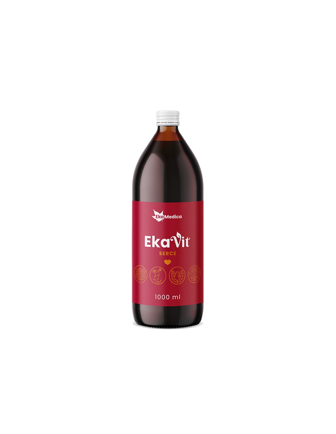 Formule de santé cardiaque avec aubépine, rosehip et ginseng, sirop 1 l ekamedica