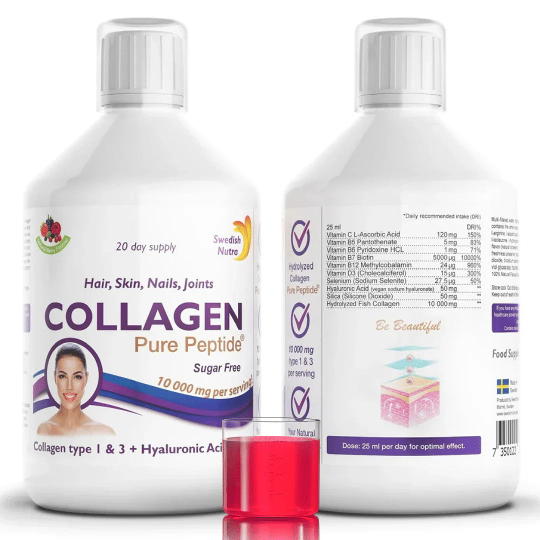 Collagène de bœuf 10 000 mg avec de l'acide hyaluronique 50 mg - 500 ml