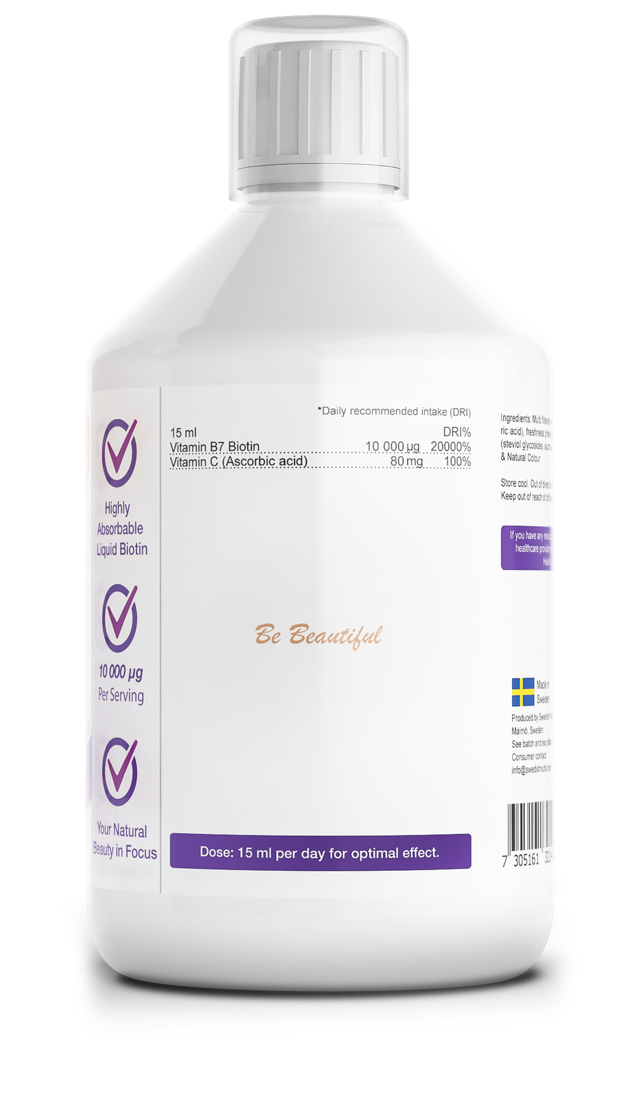 Biotine liquide 10 000 mcg x 500 ml