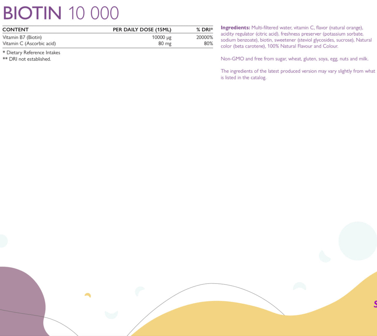 Biotine liquide 10 000 mcg x 500 ml