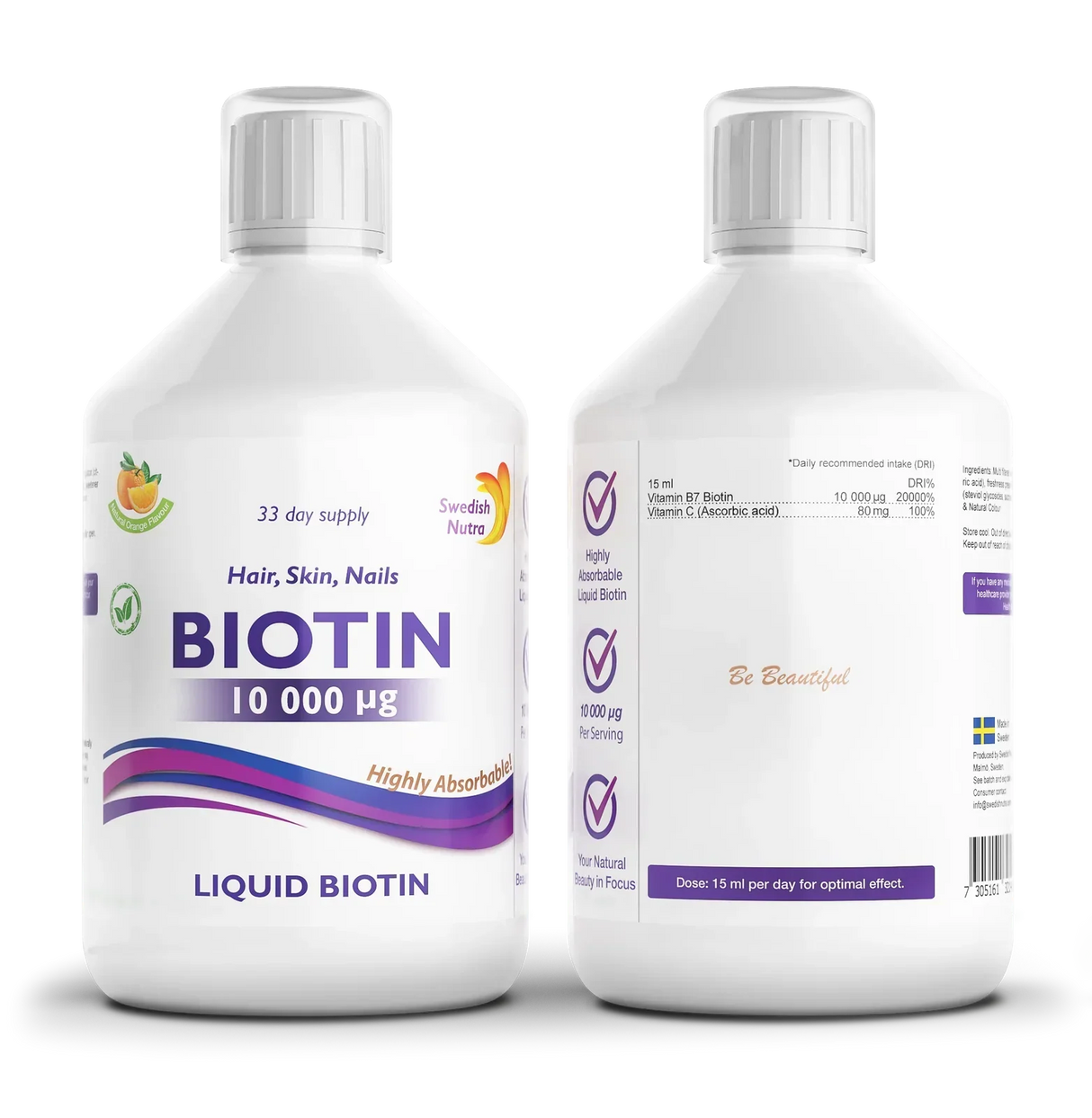 Biotine liquide 10 000 mcg x 500 ml