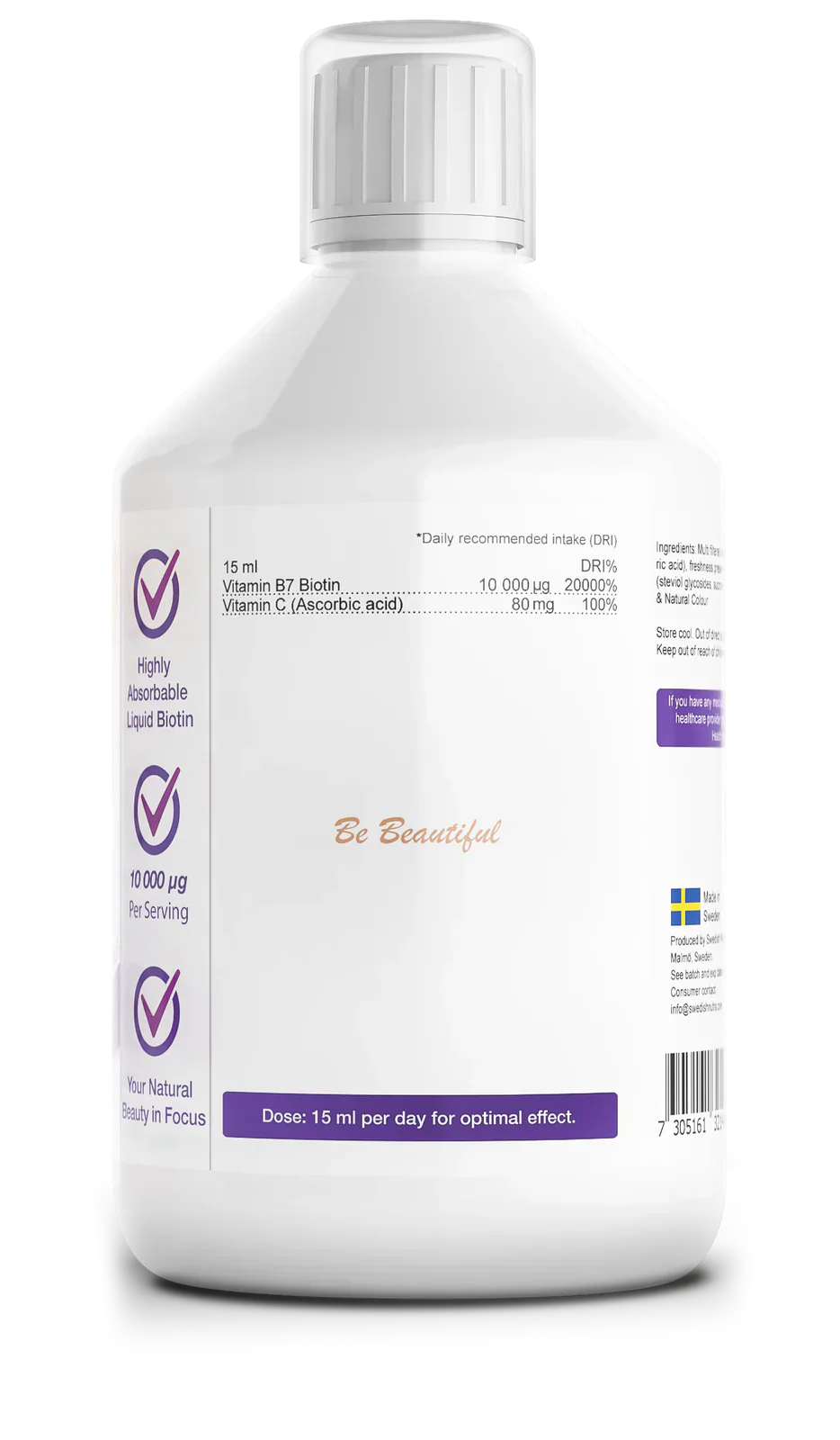 Biotine liquide 10 000 mcg x 500 ml