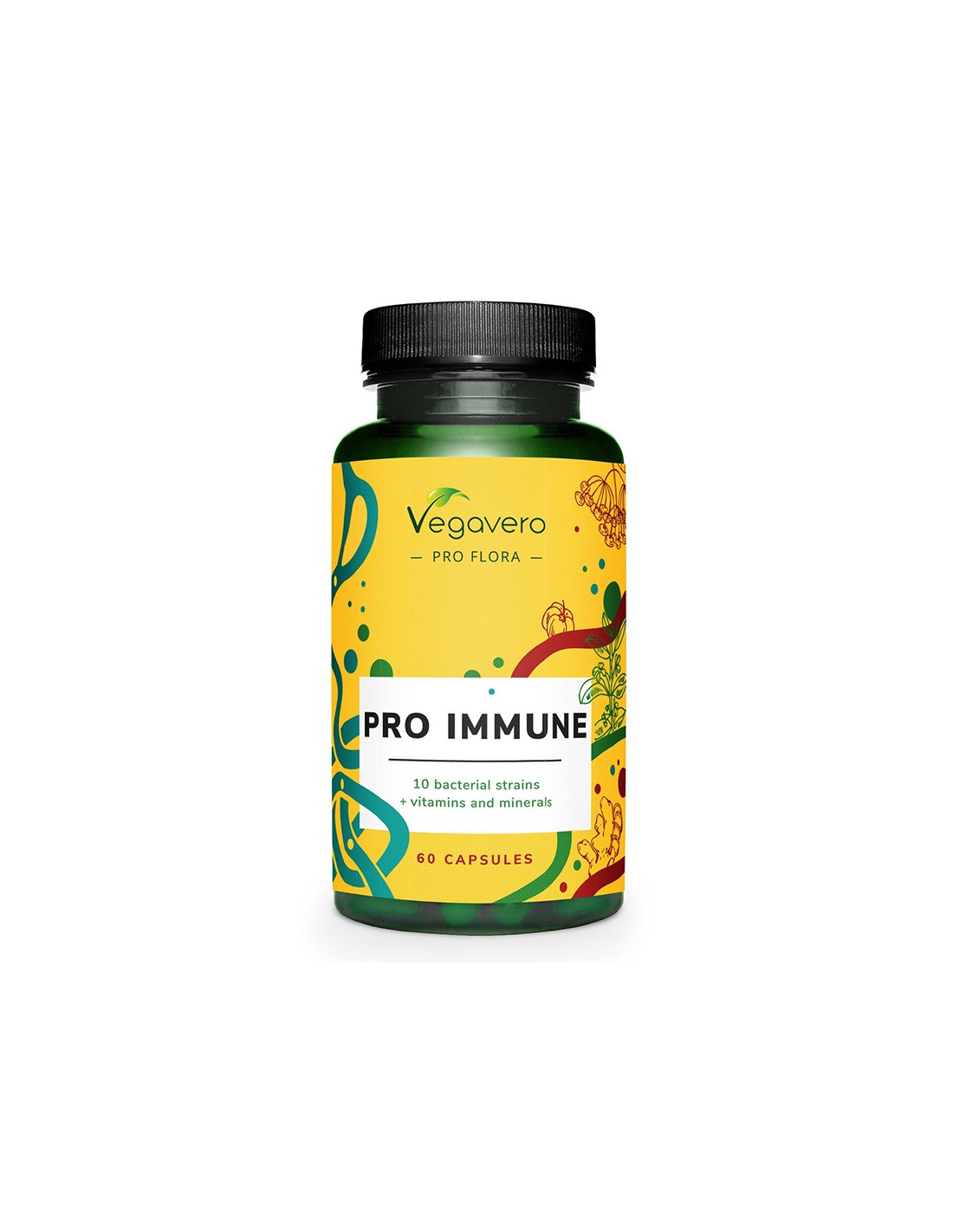 Probiotique immunitaire - 10 souches probiotiques + vitamines et minéraux, 60 capsules