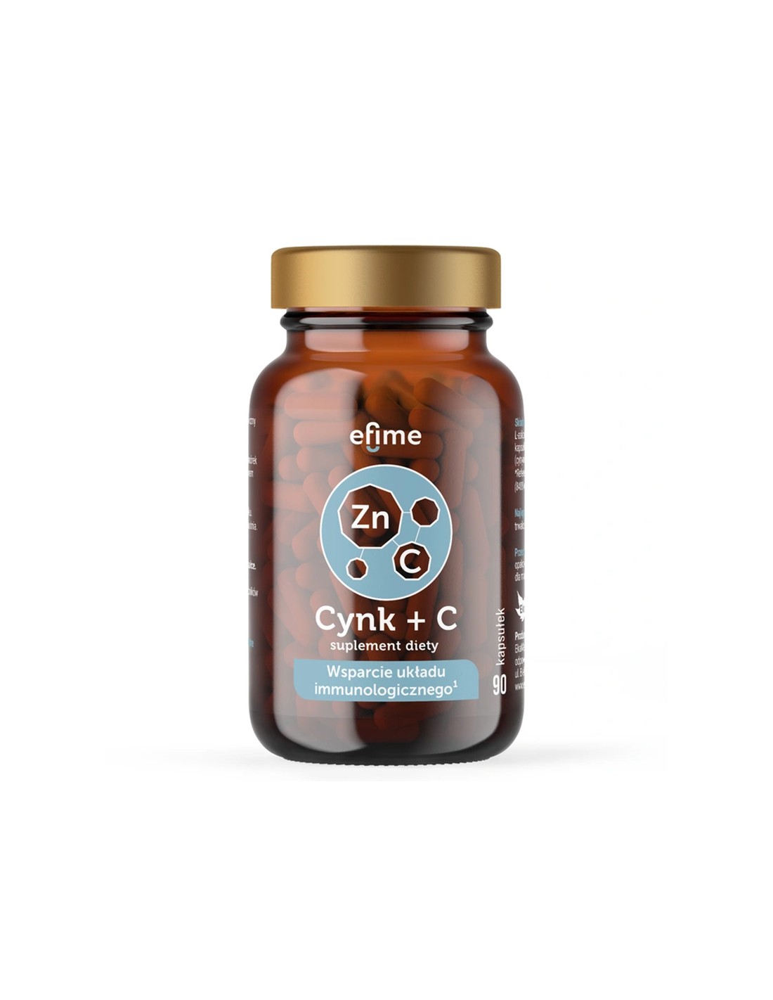 Immunité - Zinc 10 mg + vitamine C 300 mg Efime x 90 capsules