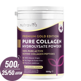 Poudre de collagène bovine 100% pur 20000 mg peptan® 500 g, (25/50 doses)