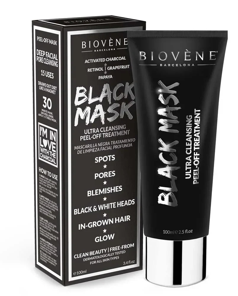 Masque noir nettoyant en profondeur avec charbon de bois activé - 100 ml