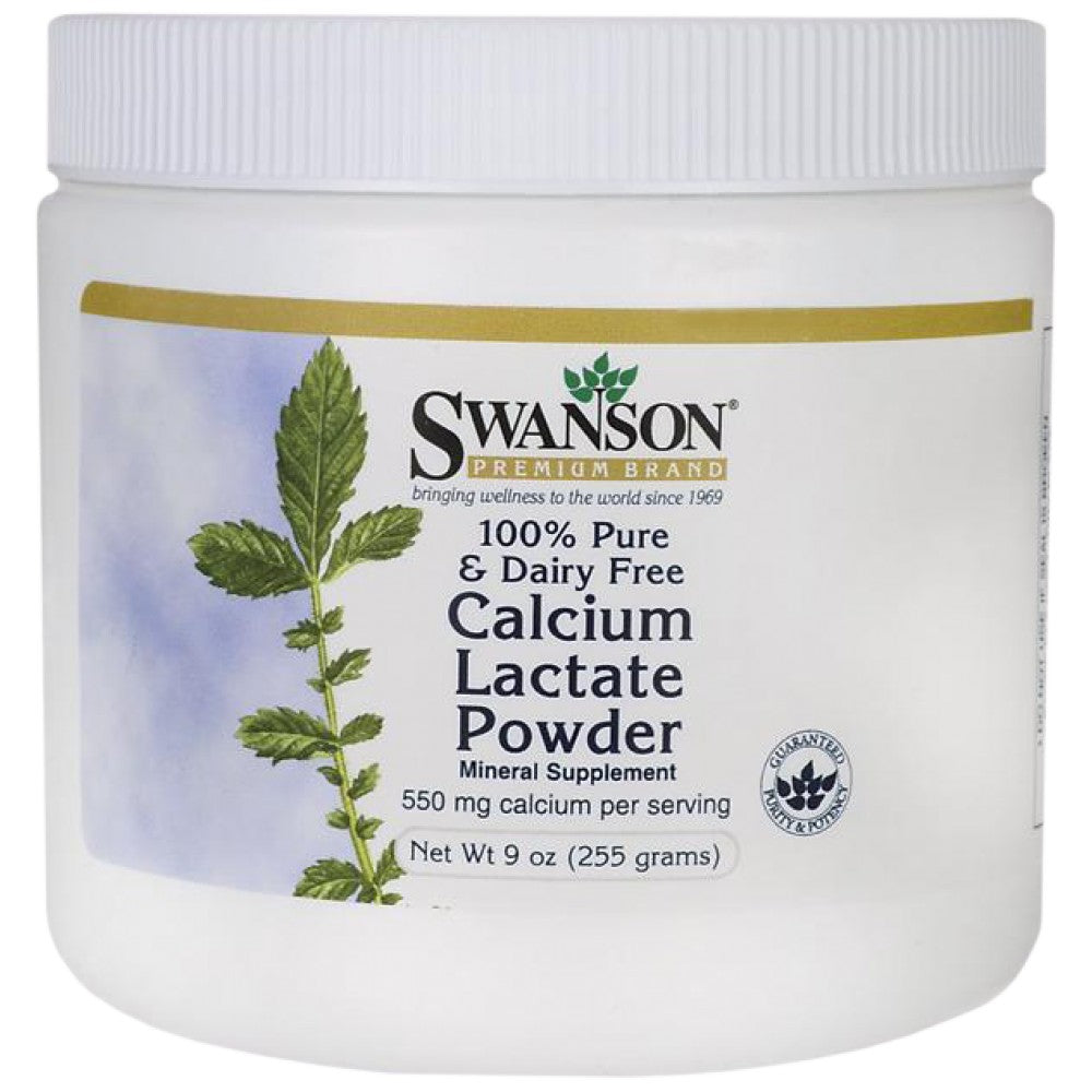 100% pur et sans produits laitiers en poudre de lactate de calcium 255 grammes