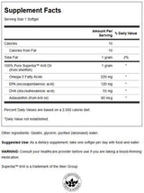 100% d'huile de krill pur 500 mg - 60 softgels