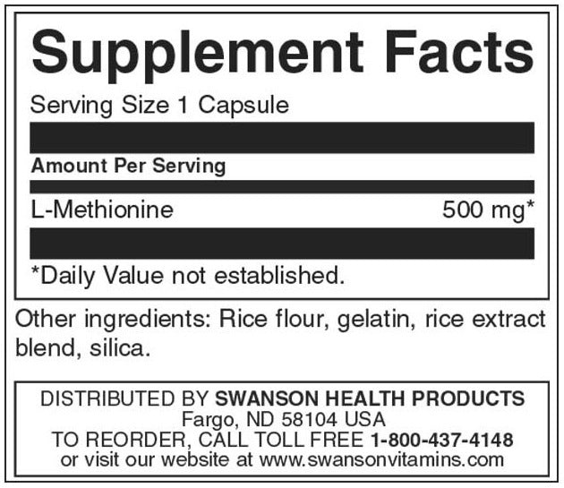 100% pure-méthionine 500 mg - 30 capsules