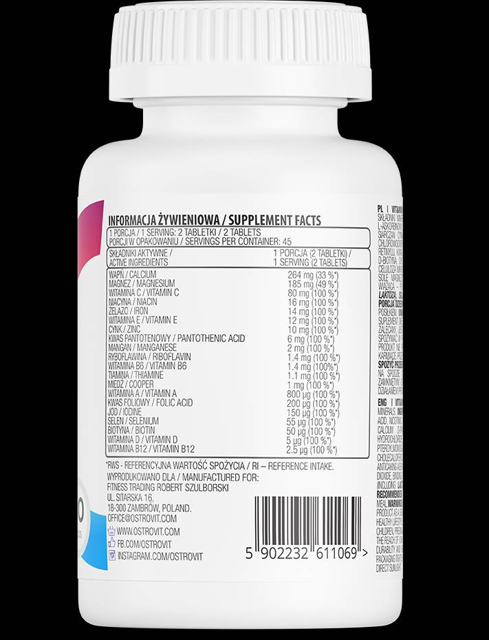 100% Vit & Min - 90 comprimés
