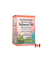 100% Huile de saumon d'Alaska sauvage complète - 90 capsules de gel