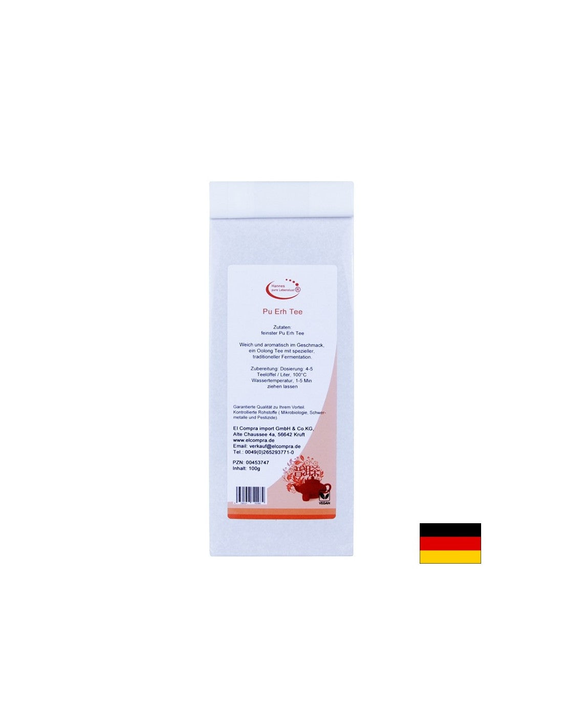 Pu-er thé noir chinois, bio, 100 g