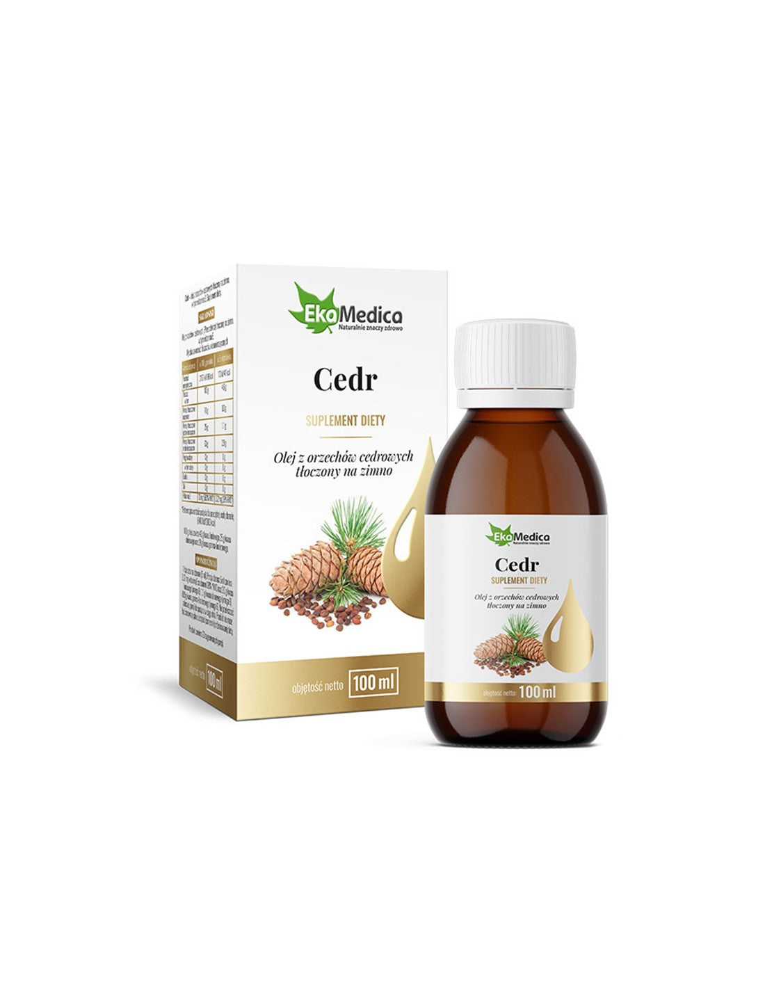 Huile de noix de pin pressé à froid, 100 ml