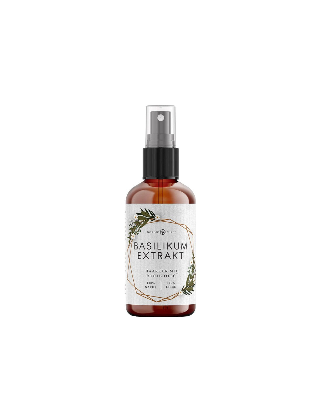 Tonique de perte anti-cheveux avec extrait de basilic, 100 ml de pulvérisation