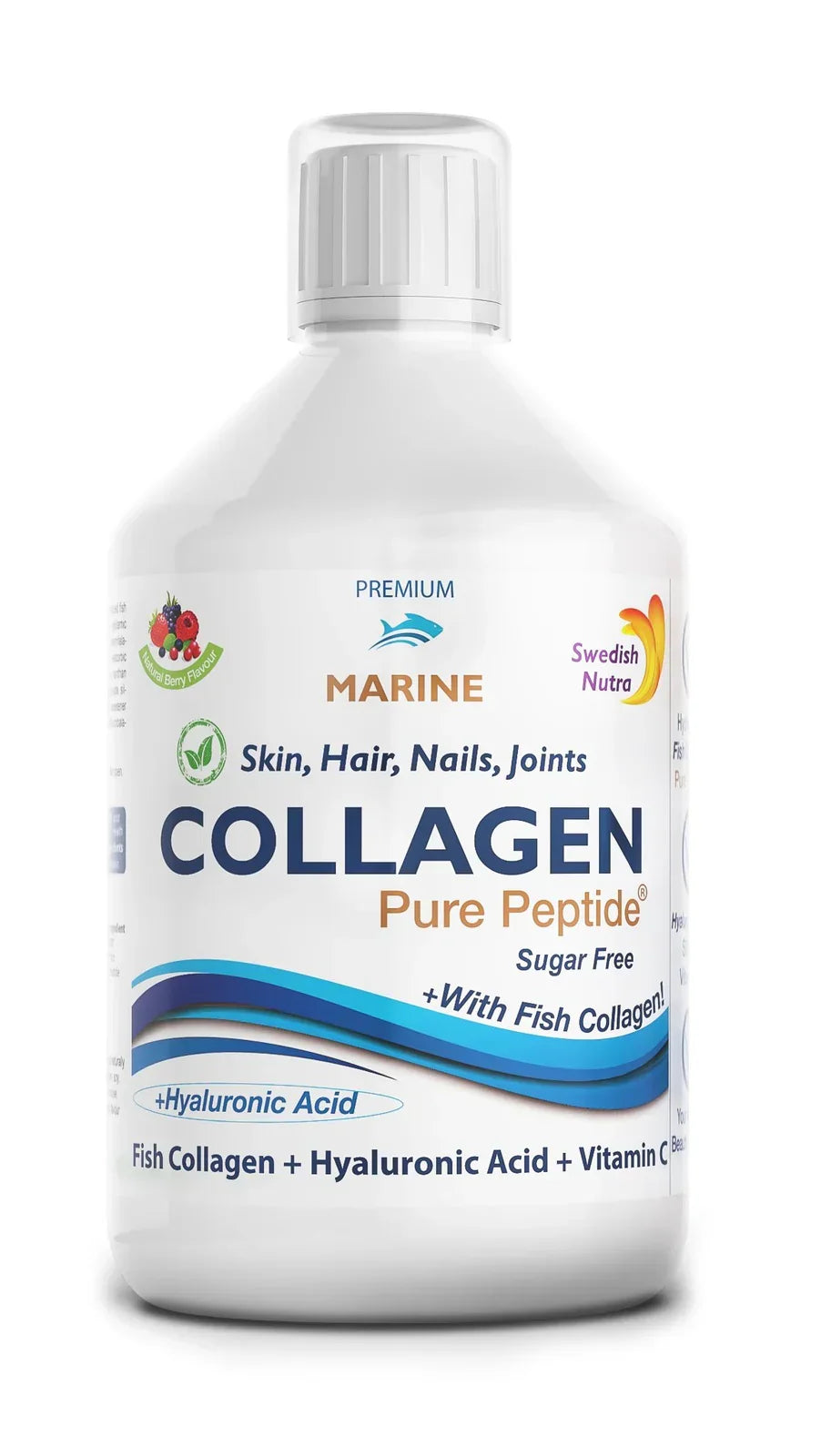 Collagène de poisson 10000 mg avec de l'acide hyaluronique 50 mg - 500 ml