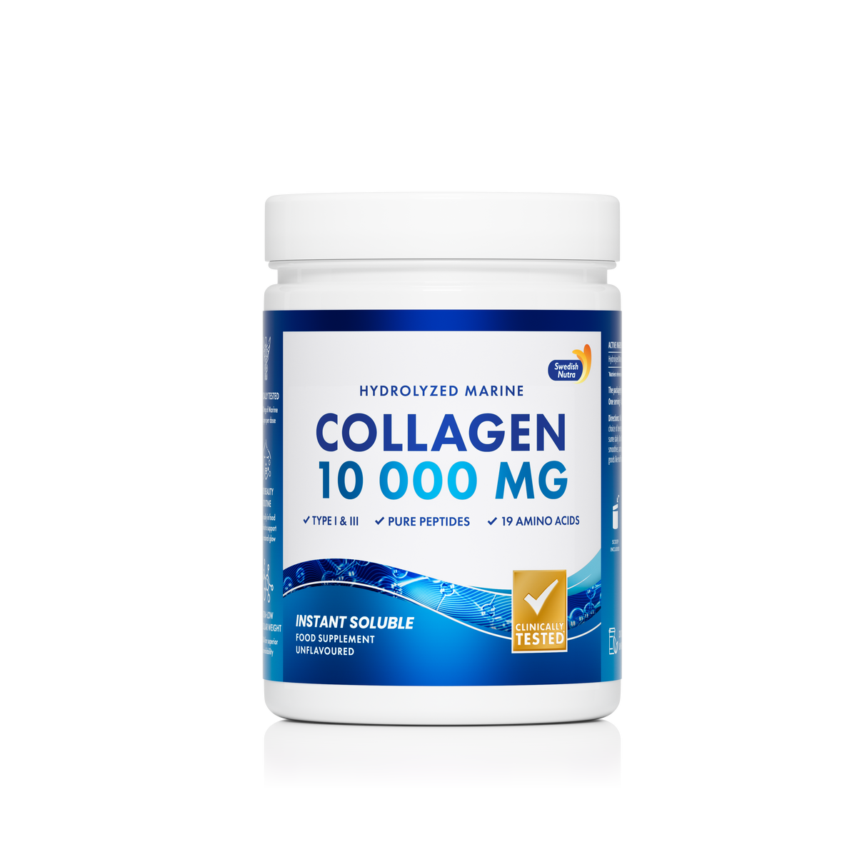 Poudre de collagène de poisson 10000 mg de peptide pur 300 g