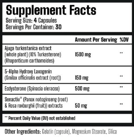 Nattyquad | Pile de construction musculaire naturelle - 120 capsules