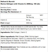 Collagène marin avec de la vitamine C 3000 mg - 90 comprimés