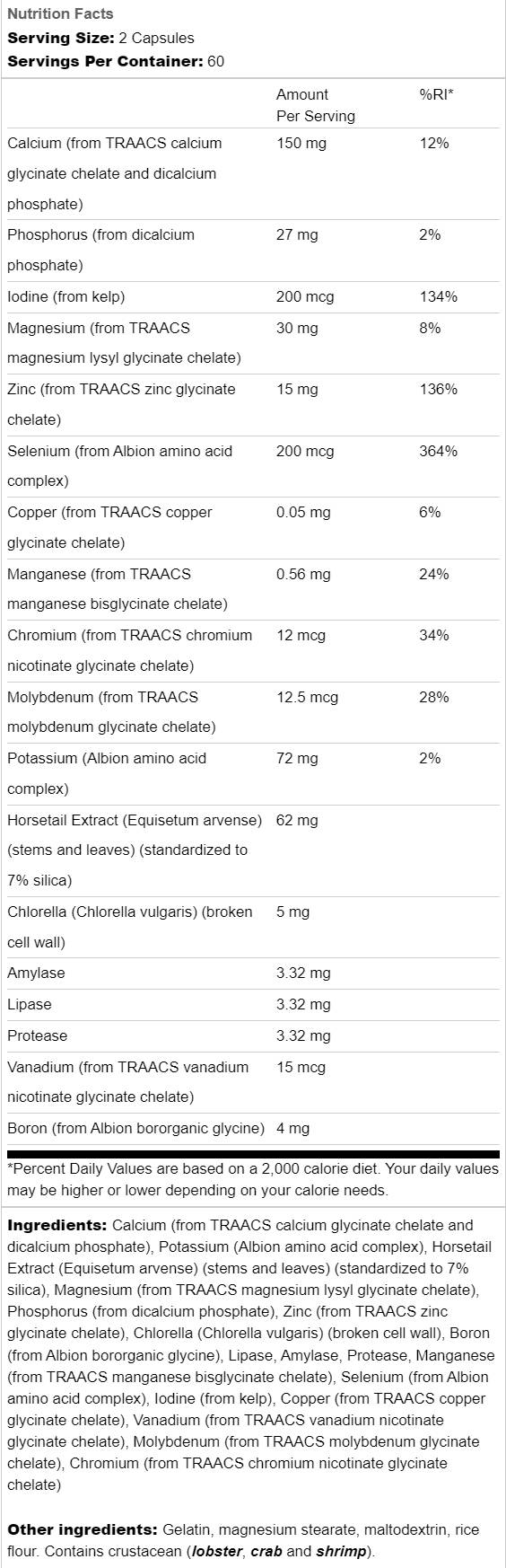Albion Multi-minéral sans fer 120 capsules