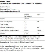 Gummies de la vitamine D3 Kid - 60 gummies