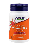 Maintenant Vitamine D3/2000 UI/30 capsules de gel