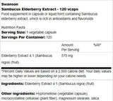 Extrait de sureau de Sambucus 575 mg 120 capsules