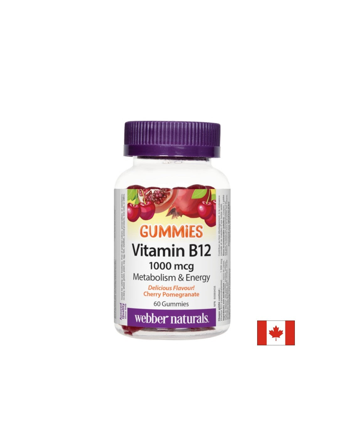 Pour l'anémie et pour soutenir le système nerveux - vitamine B12 1000 µg, 60 comprimés de gelée
