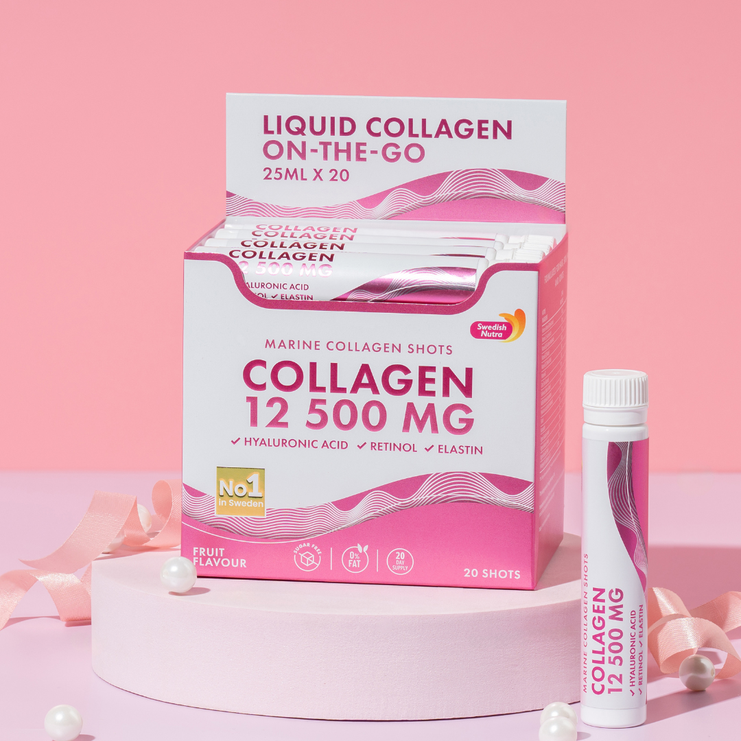 Collagène de poisson 12 500 mg avec du rétinol, de l'élastine et de l'acide hyaluronique - 20 x 25 ml