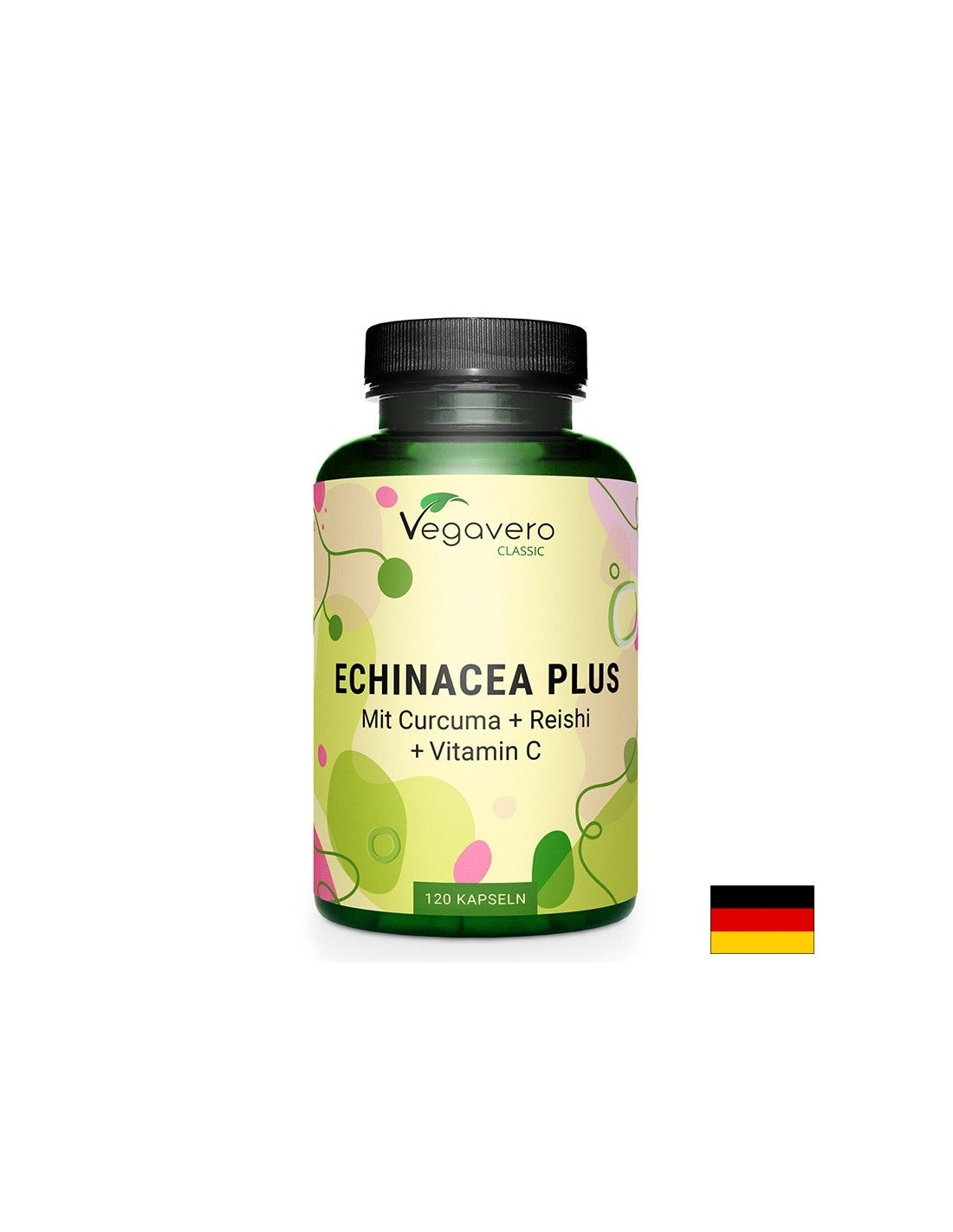 Immunité - Échinacée + curcuma, reishi et vitamine C, 120 capsules