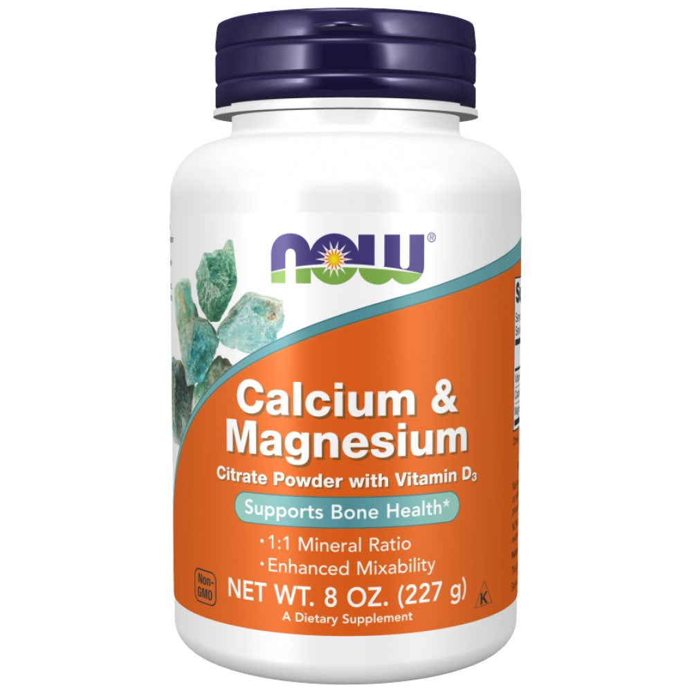 Poudre de citrate de calcium et de magnésium avec de la vitamine D3 - 227 grammes