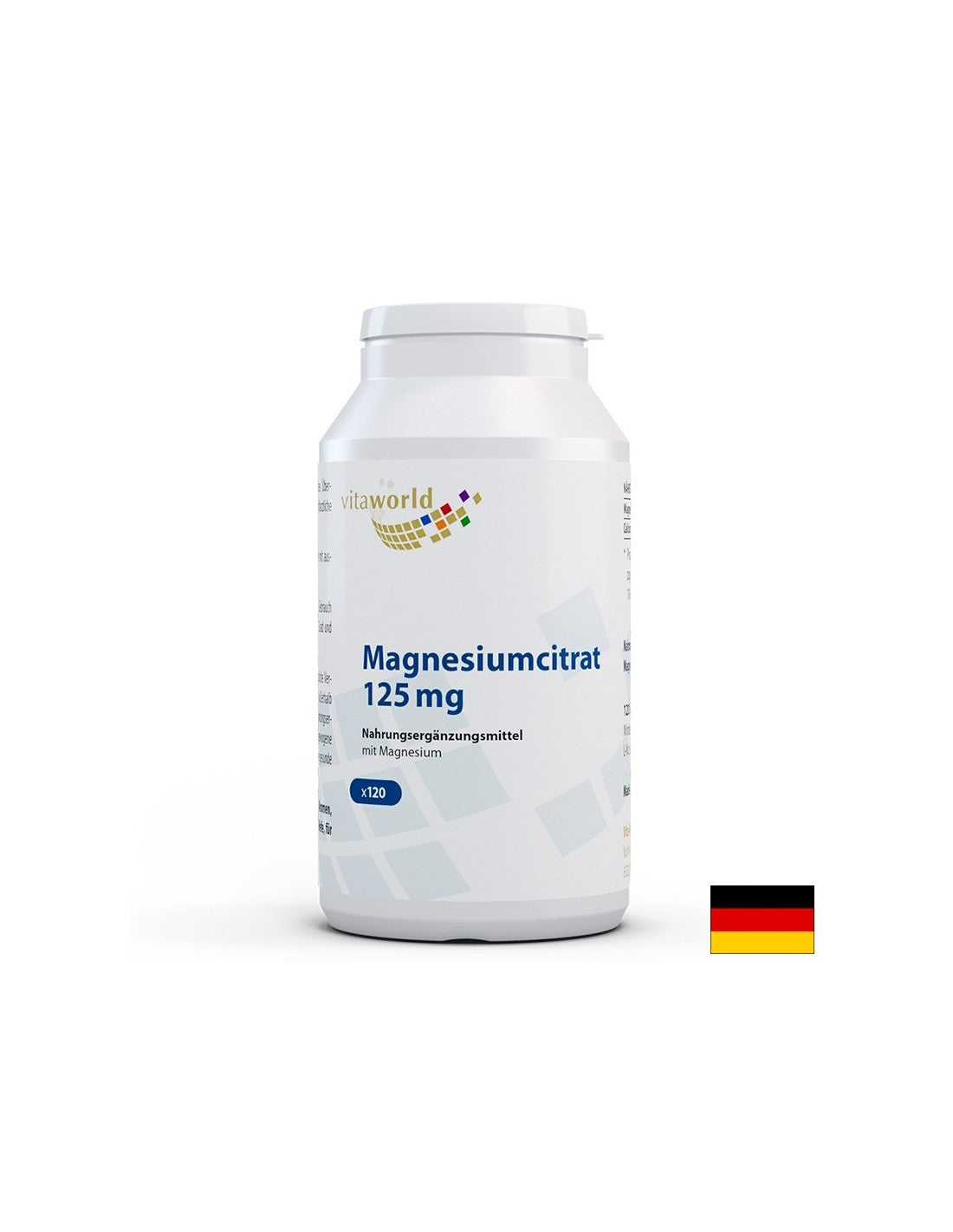 Système musculaire, cardiaque et nerveux - magnésium (citrate), 125 mg (citrate) x 120 capsules