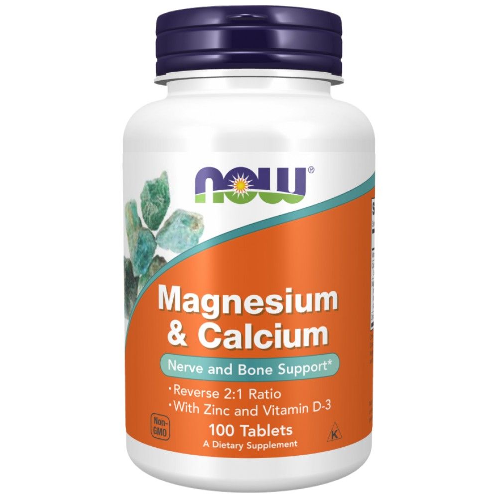 Magnésium et calcium | avec vitamine D3 et L-optizinc - 100 comprimés