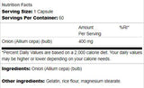 Bulbe d'oignon à spectre complet 400 mg 60 capsules