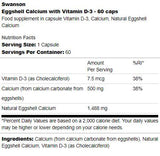 Calcium aux œufs avec des capsules de vitamine D-3 60
