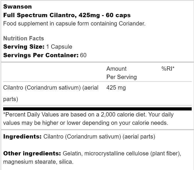 Spectre complet Ciantre 425 mg 60 capsules