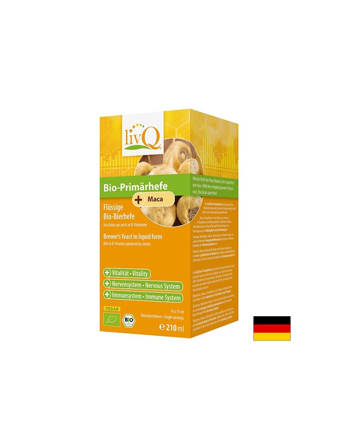 Levure de bière + Maca biologique, 14 <tc>LivQ</tc> sachets