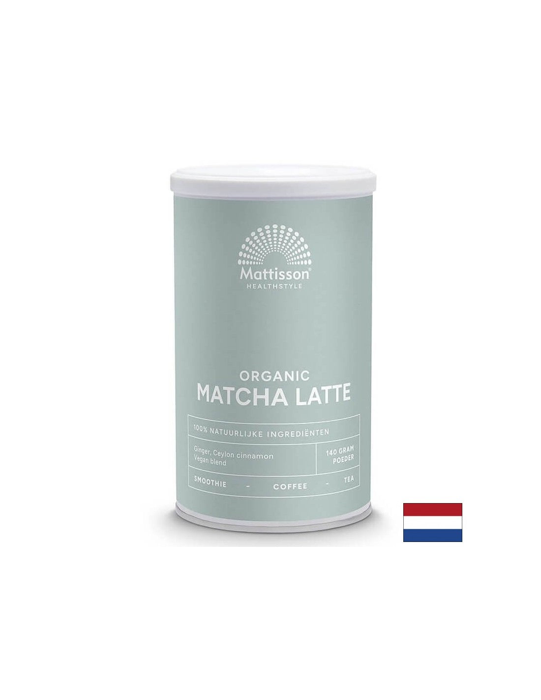 Latte Matcha, Gingembre et Cannelle de Ceylan Bio, 140g de poudre <tc>Mattisson Healthstyle</tc>