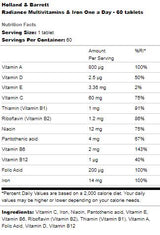 Radiance Multivitamins & Iron | Un par jour - 60 comprimés