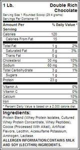 Standard en or à 100% de lactosérum - 0,454 kg